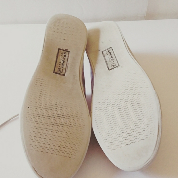 Sperry Pink, Blue & Tan Plaid Topsiders w/Rawhide Laces - Picture 7 of 7